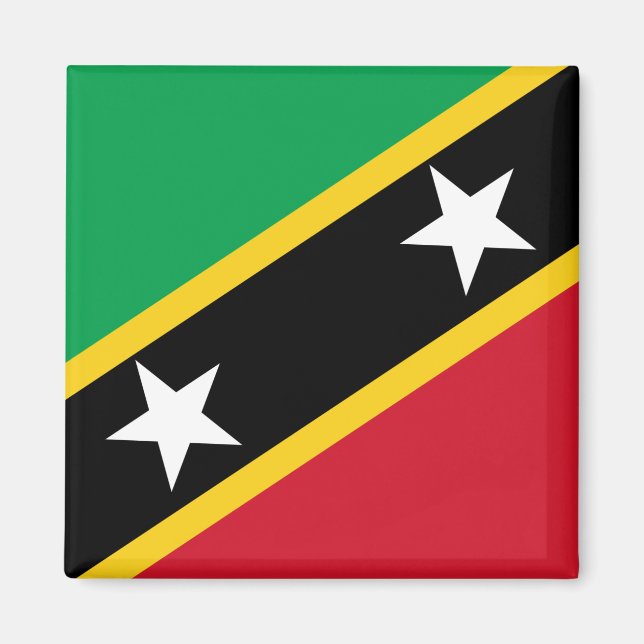 Flag of Saint Kitts and Nevis Magnet (Front)