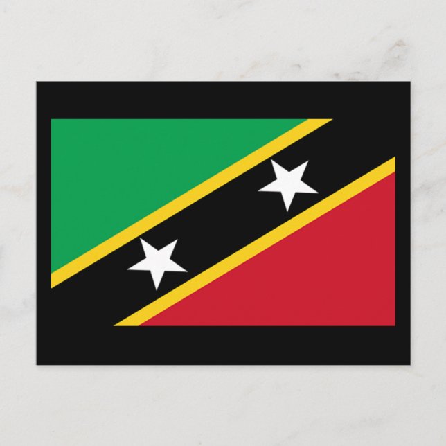 Flag of Saint Kitts and Nevis Postcard (Front)