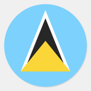 Flag of Saint Lucia Classic Round Sticker