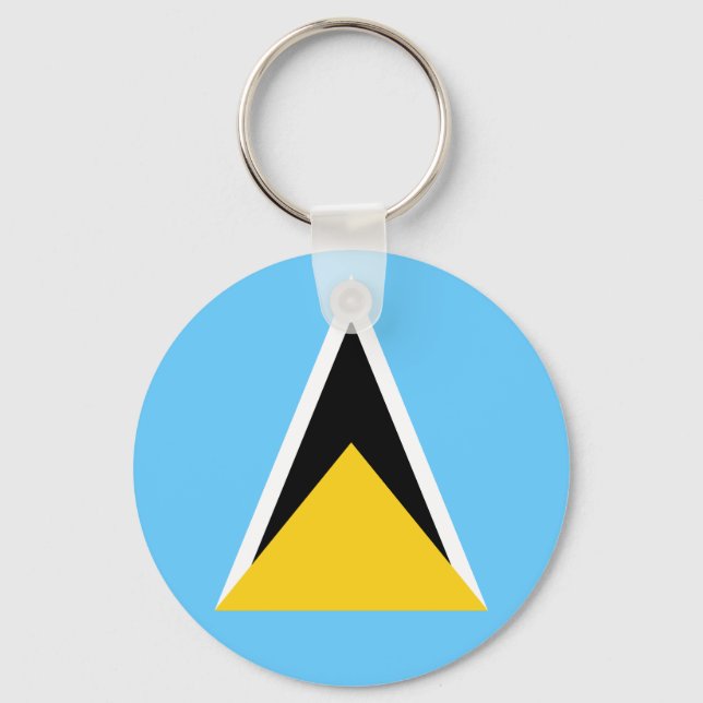 Flag of Saint Lucia Key Ring (Front)