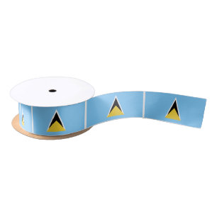 Flag of Saint Lucia Satin Ribbon