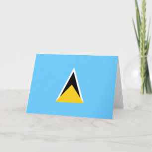 Flag of Saint Lucia (St Lucia) (Caribbean) Card