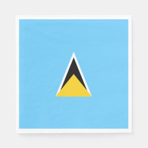 Flag of Saint Lucia (St Lucia) (Caribbean) Napkin