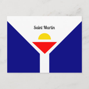 Flag of Saint Martin Postcard
