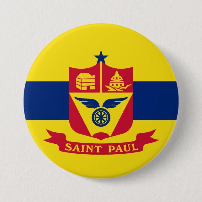 Flag of Saint Paul (Minnesota) 7.5 Cm Round Badge (Front)