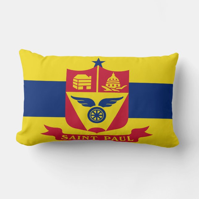 Flag of Saint Paul (Minnesota) Lumbar Cushion (Front)