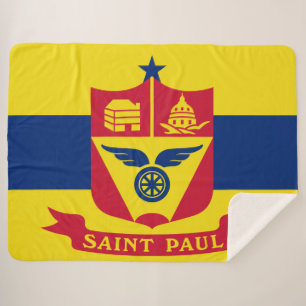 Flag of Saint Paul (Minnesota) Sherpa Blanket