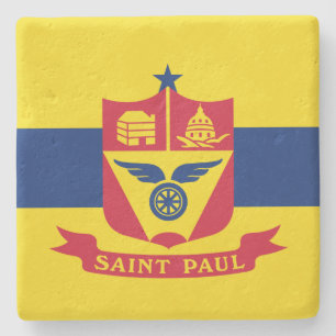 Flag of Saint Paul (Minnesota) Stone Coaster