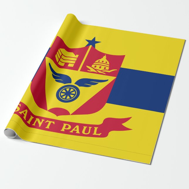 Flag of Saint Paul (Minnesota) Wrapping Paper (Unrolled)