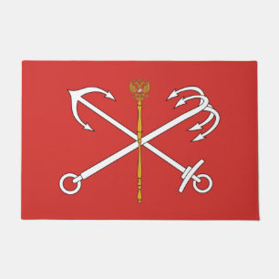 Flag of Saint Petersburg (Russia) Doormat