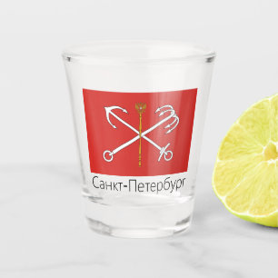 Flag of Saint Petersburg, Russia Shot Glass