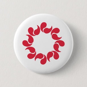 Flag of Saitama Prefecture, Japan 6 Cm Round Badge