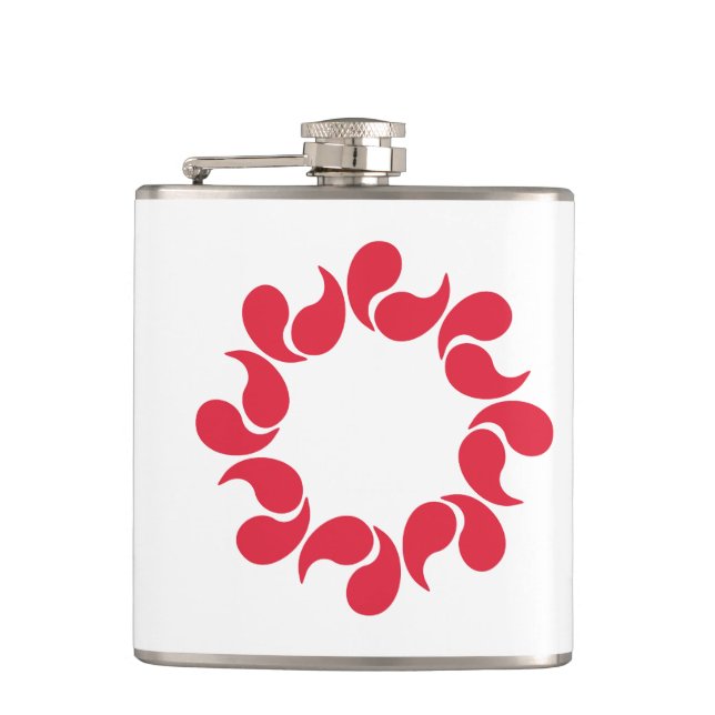 Flag of Saitama Prefecture, Japan Hip Flask (Front)