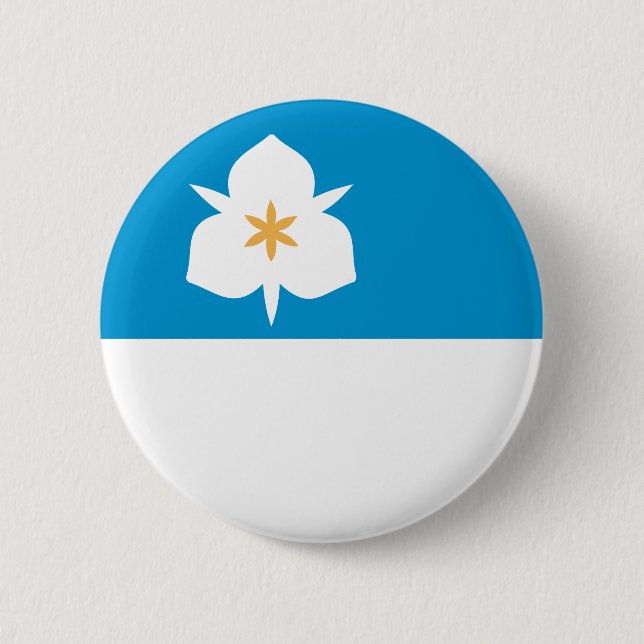 Flag of Salt Lake City, Utah 6 Cm Round Badge (Front)