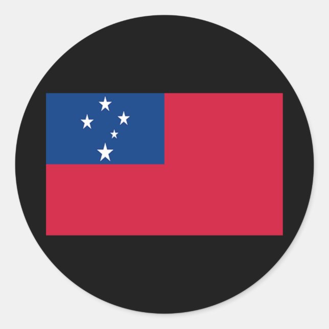 Flag of Samoa Classic Round Sticker (Front)
