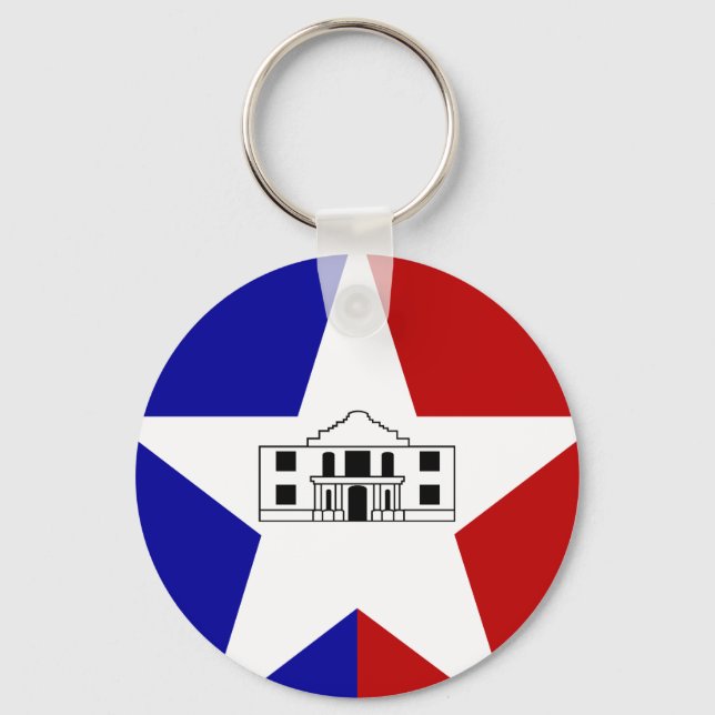 Flag of San Antonio, Texas Keychain (Front)