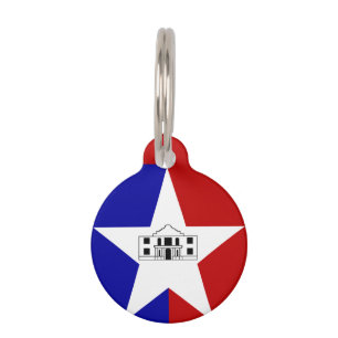 Flag of San Antonio, Texas Pet ID Tag