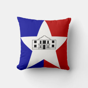 Flag of San Antonio, Texas Throw Pillow