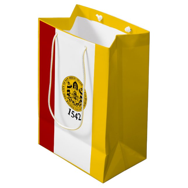 Flag of San Diego, California Medium Gift Bag (Front Angled)