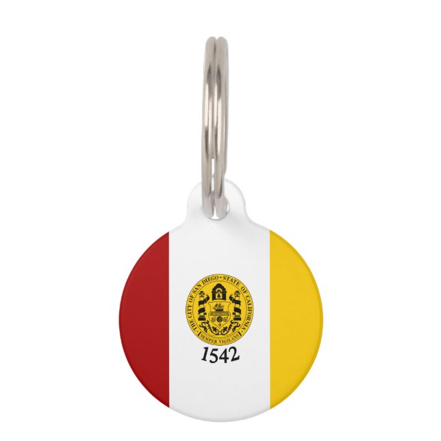 Flag of San Diego, California Pet Tag (Front)