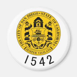 Flag of San Diego - detail, California Magnet