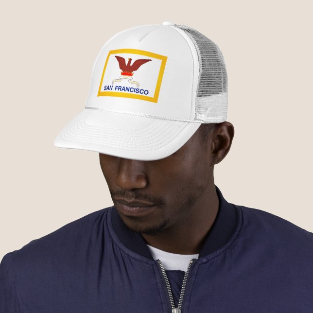 Flag of San Francisco, CA Trucker Hat (In Situ)