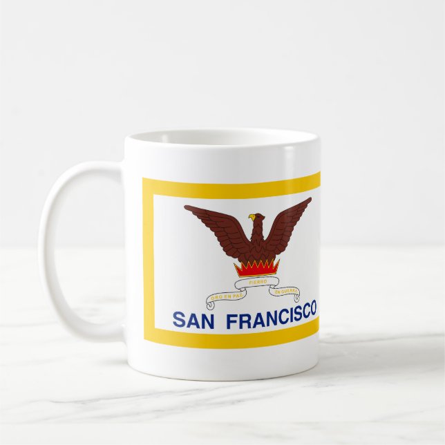 Flag of San Francisco, California Coffee Mug (Left)