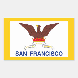 Flag of San Francisco, California Rectangular Stic Sticker