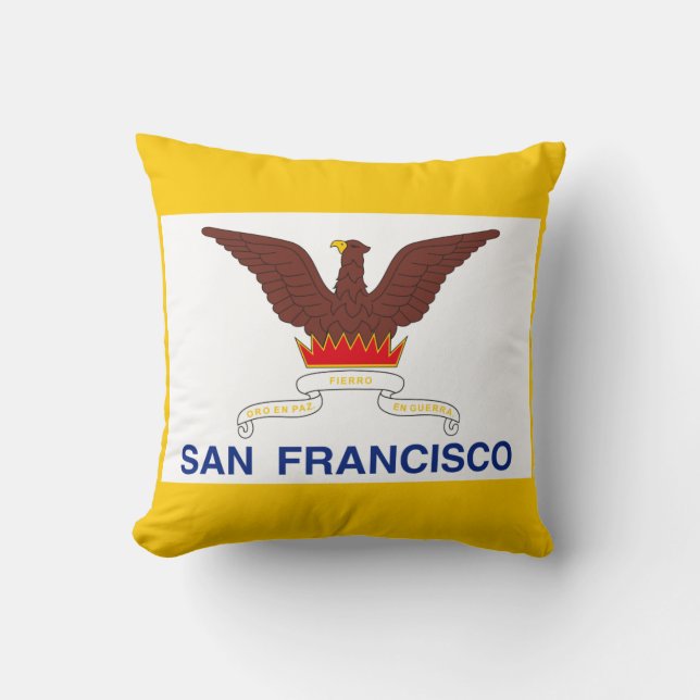 Flag of San Francisco, California Throw Pillow (Front)