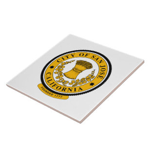Flag of San Jose, California Ceramic Tile