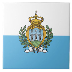 Flag of San Marino Ceramic Tile