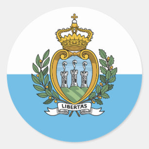 Flag of San Marino Classic Round Sticker
