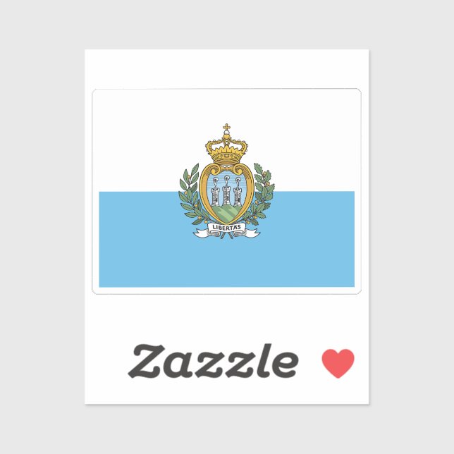 Flag of San Marino custom-cut  (Sheet)