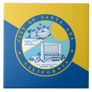 Flag of Santa Ana (California) Ceramic Tile
