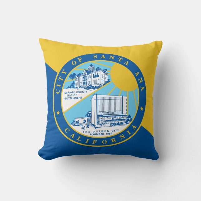 Flag of Santa Ana, California Cushion (Front)