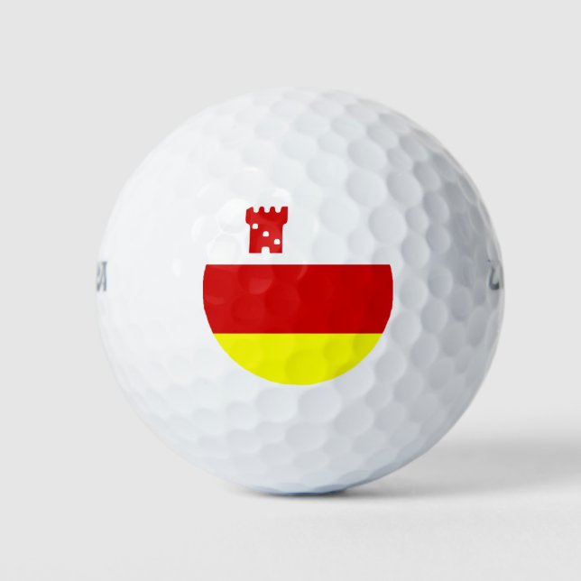 Flag of Santa Barbara, California Golf Balls (Front)