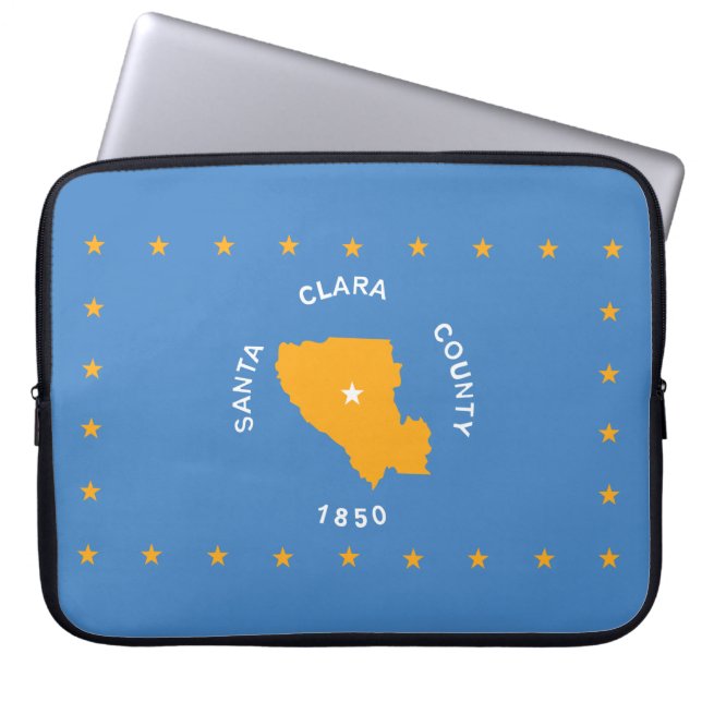 Flag of Santa Clara (US county, California) Laptop Sleeve (Front)