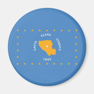 Flag of Santa Clara (US county, California) Magnet