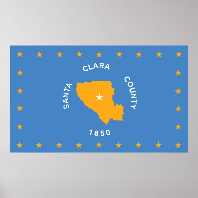 Flag of Santa Clara (US county, California) Poster (Front)