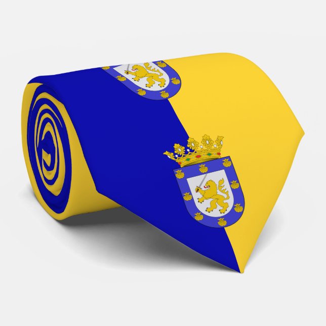 Flag of Santiago (Chile) Tie (Rolled)