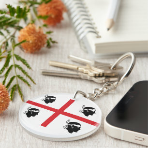 Flag of Sardegna (Italy) Key Ring