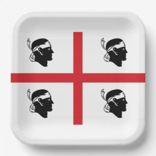 Flag of Sardegna (Italy)  Paper Plate
