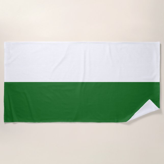 Flag of Saxony (German State) Beach Towel (Front)
