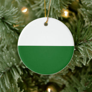 Flag of Saxony (German State) Ceramic Ornament