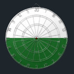 Flag of Saxony (German State) Dartboard<br><div class="desc">This design features the flag of Saxony,  which is a landlocked state of Germany. Saxony borders the German states of Brandenburg,  Saxony-Anhalt,  Thuringia,  and Bavaria,  as well as the countries of Poland and the Czech Republic. The capital of Saxony is Dresden,  while its largest city is Leipzig.</div>