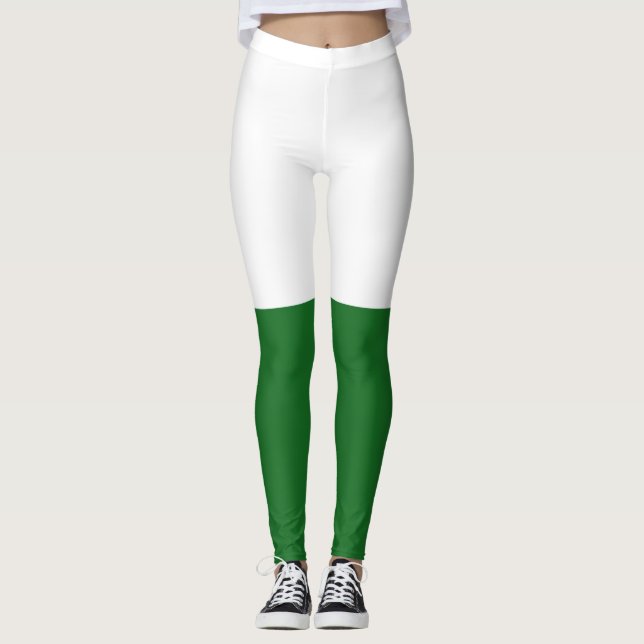 Flag of Saxony (German State) Leggings (Front)
