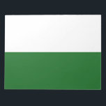 Flag of Saxony (German State) Notepad<br><div class="desc">This design features the flag of Saxony,  which is a landlocked state of Germany. Saxony borders the German states of Brandenburg,  Saxony-Anhalt,  Thuringia,  and Bavaria,  as well as the countries of Poland and the Czech Republic. The capital of Saxony is Dresden,  while its largest city is Leipzig.</div>