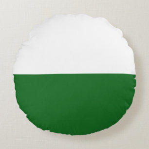 Flag of Saxony (German State) Round Cushion
