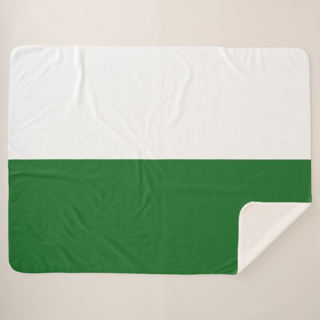 Flag of Saxony (German State) Sherpa Blanket (Front (Horizontal))