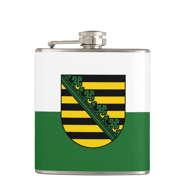 Flag of Saxony Hip Flask (Front)